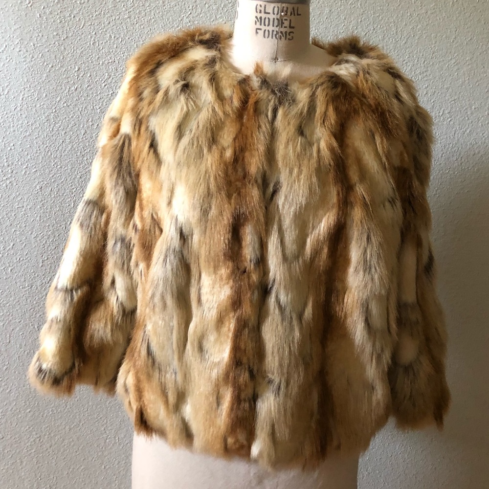 Michael Kors Faux rabbit fur coat